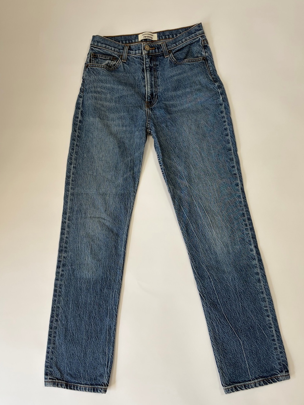 Reformation Liza High Rise Straight Jeans Laguna Wash 27